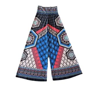 Flying Tomato Tribal design Gaucho pants size large high waisted multi color